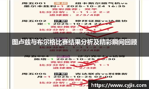 333体育图卢兹与布尔格比赛结果分析及精彩瞬间回顾